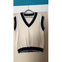 Pull manche courte blanc...