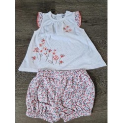 Ensemble fleurs  TAILLE 6 mois