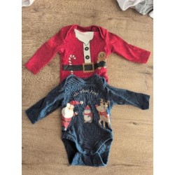 Lot 2 bodies noël TAILLE 1M