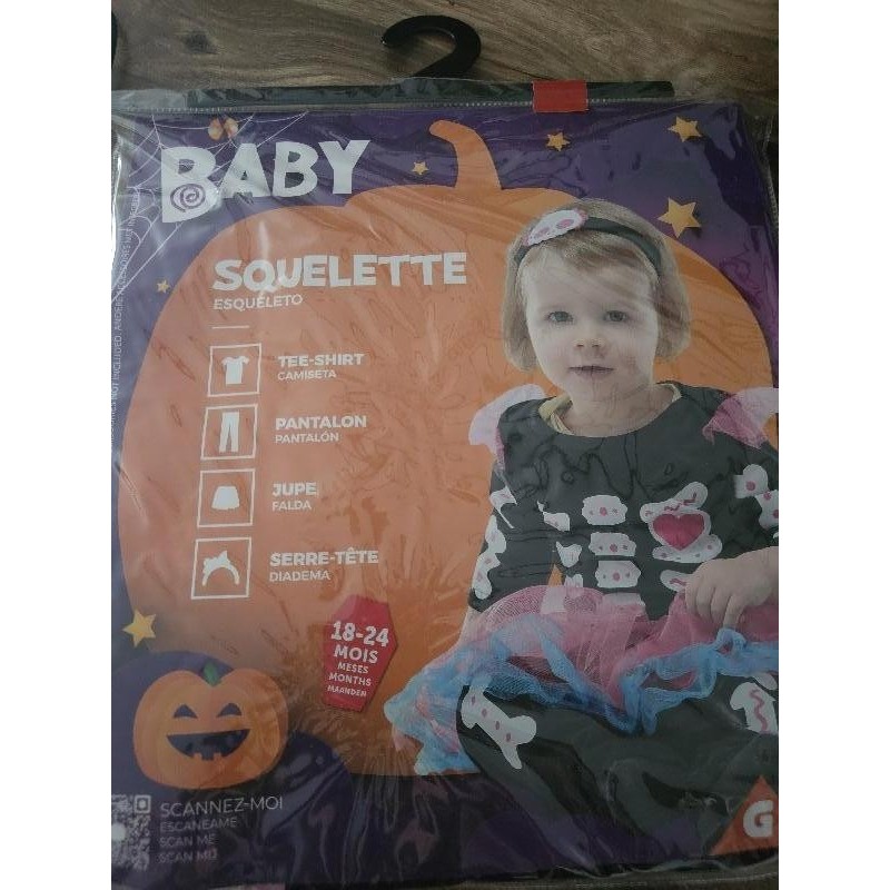 Déguisement squelette 18-24M