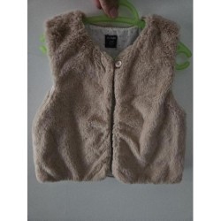 Gilet fourrure beige Kiabi...