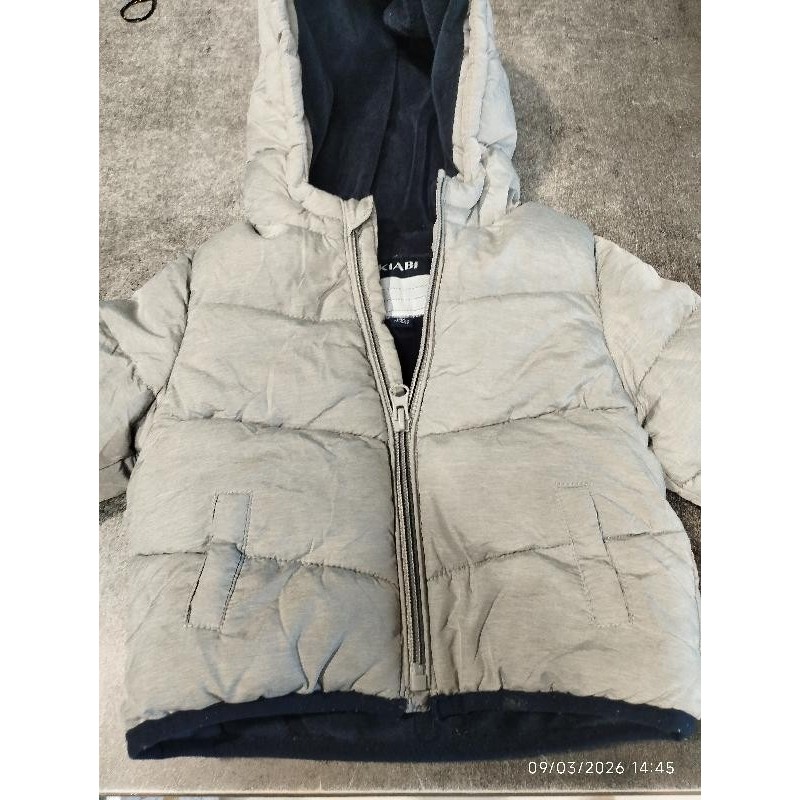 Doudoune gris et bleu kiabi TAILLE 12 mois