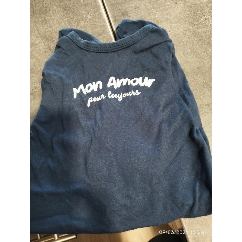 Pyjamas été bleu mes petits cailloux  TAILLE 6 mois