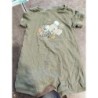 Combishort mots d'enfants vert kaki TAILLE 6 mois