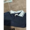 Polo mc bleu col bleu clair TAILLE 6 mois