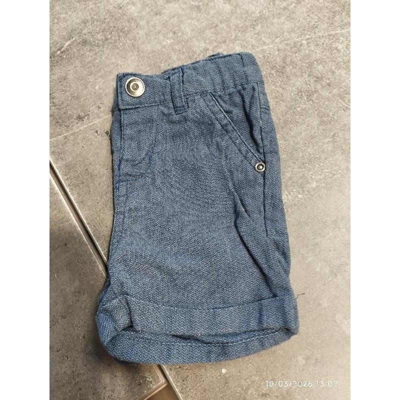 Short mot d'enfants bleu TAILLE 9 mois
