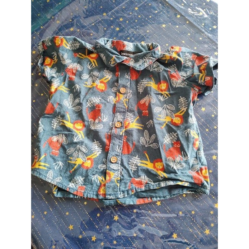 Chemise savane bleue inextenso  TAILLE 18 mois