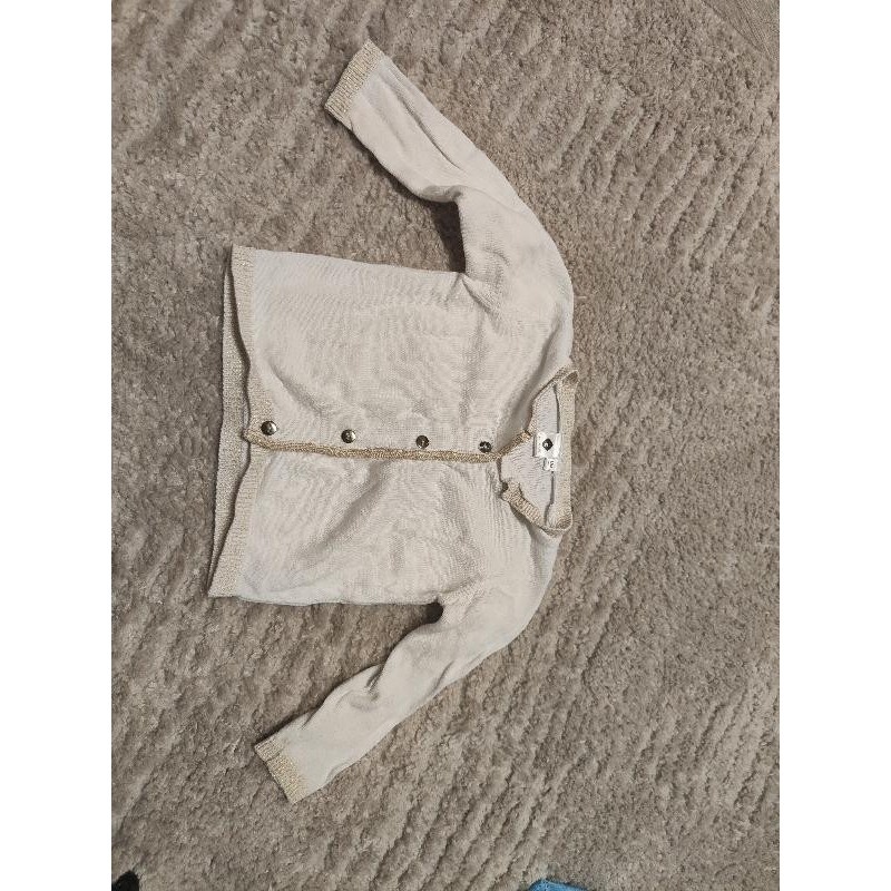Gilet z blanc et beige  TAILLE 12 