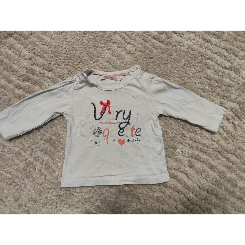 Tee shirt manches longues blanc very coquette gemo TAILLE 6