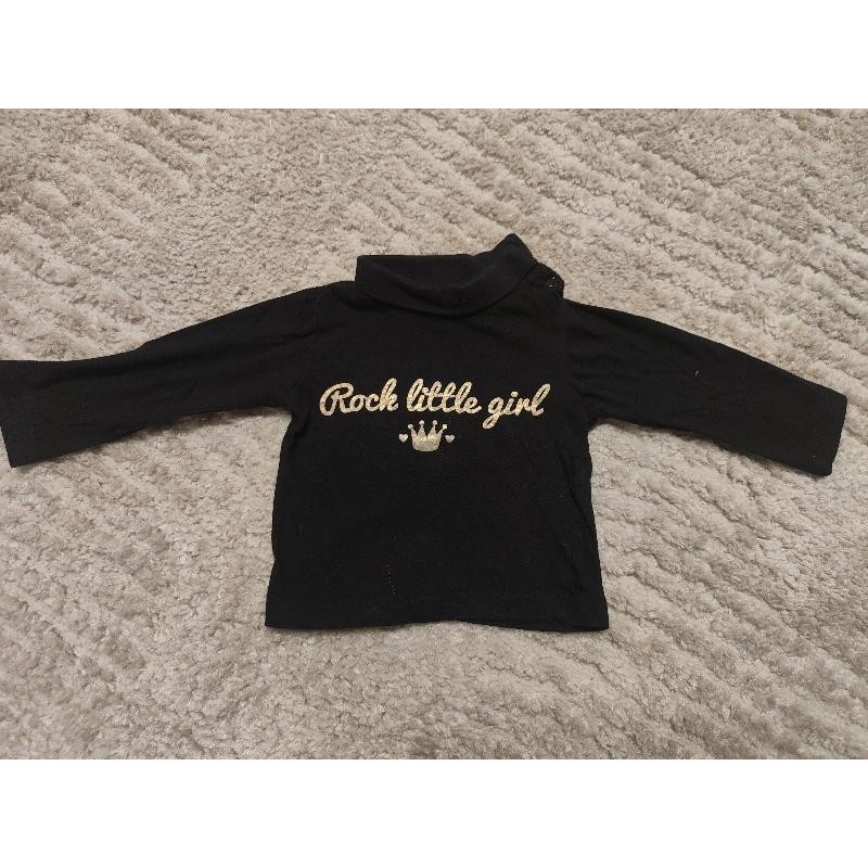 Tee shirt manches longues tissaia noir et or TAILLE 6