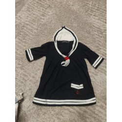 Robe bleu les petits coeurs...