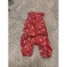 Combinaison sans manches rouge a fleurs  TAILLE 6