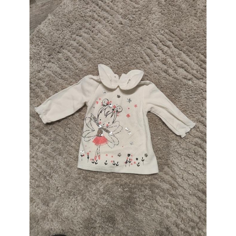 Tee shirt manches longues danseuse avec paillettes  TAILLE 3