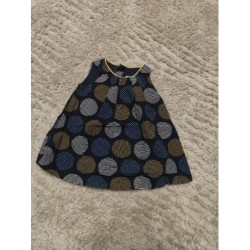 Robe avec ronds jaune et...