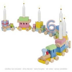 Train coloré en bois -...