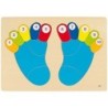 Puzzle en bois apprendre à compter Pieds DIMENSIONS 37,8 x 26,39 x 5 cm