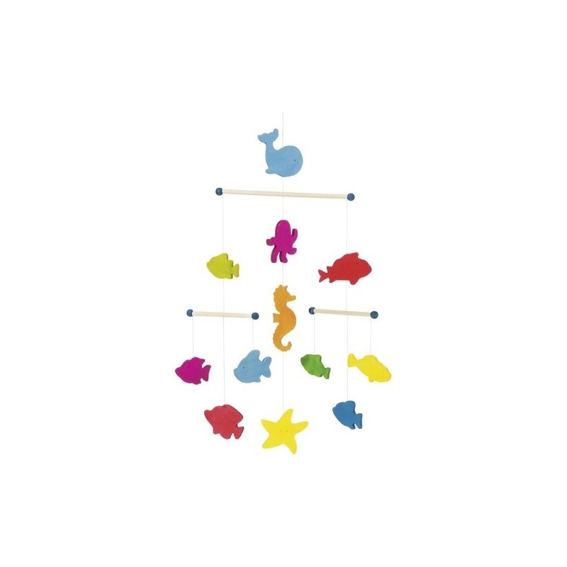 Mobile animaux marins DIMENSIONS  47,5 x 36 cm