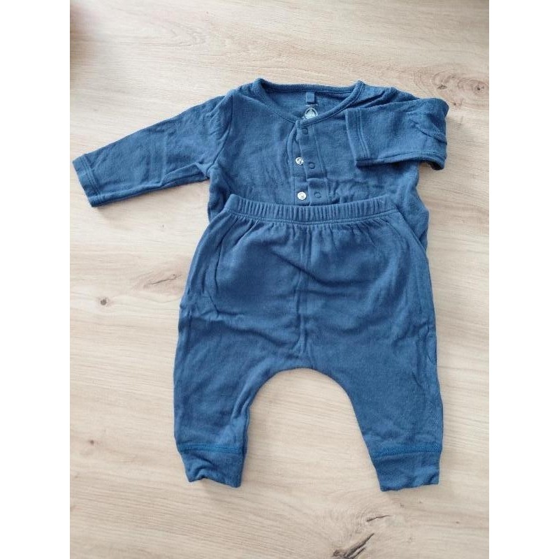 Ensemble pantalon/gilet bleu Petit Bateau 3 mois  TAILLE 3 mois 