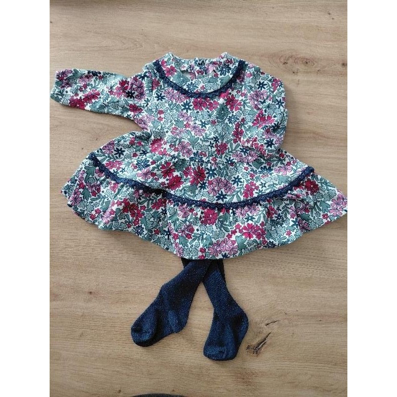 Ensemble Robe/collant florale 6 mois TAILLE 6 mois 
