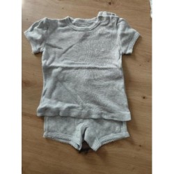 Ensemble t-shirt/short gris...
