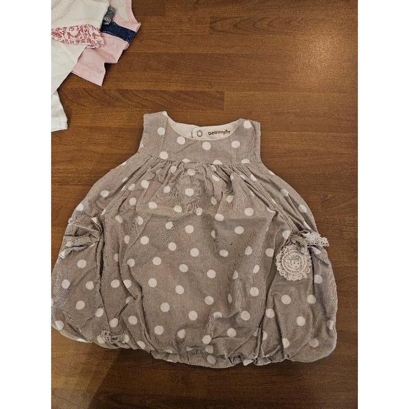 Robe ballon velours marron à  pois TAILLE 6 mois