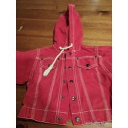 Veste jean's rouge  TAILLE 6m