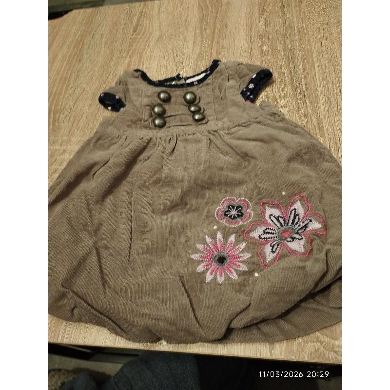 Robe gemo mc velour marron fleur TAILLE 3 m