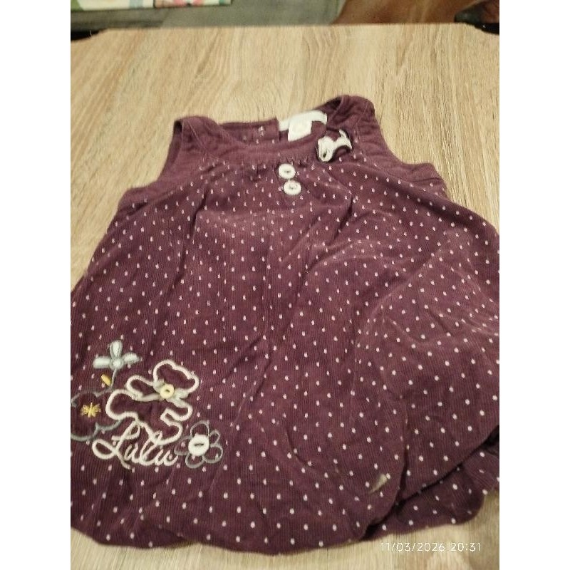 Robe velour lulu violet a pois TAILLE 3 m