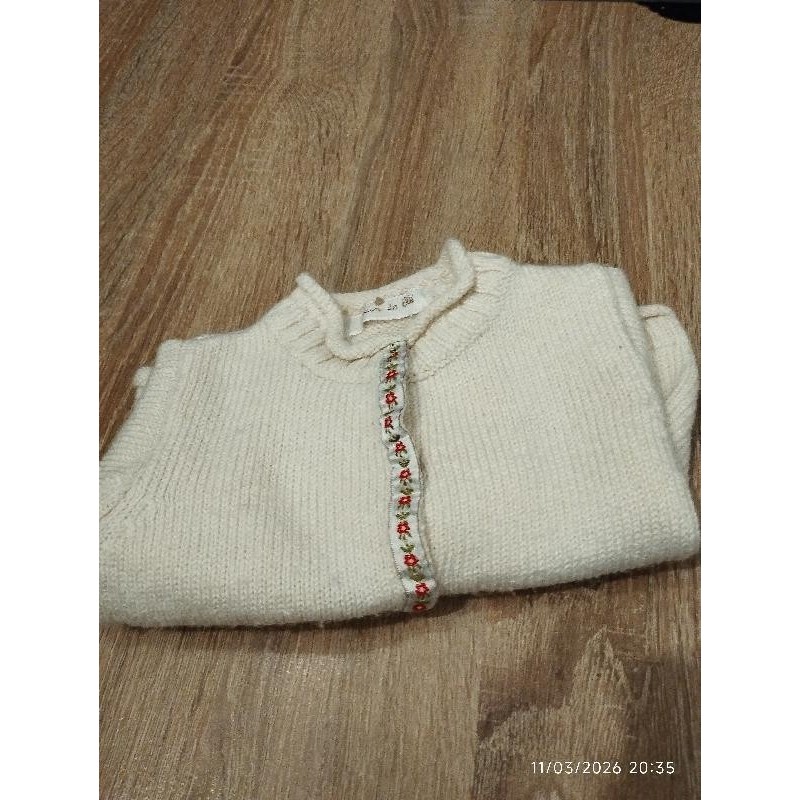 Gilet beige gdb fleur TAILLE 3 m