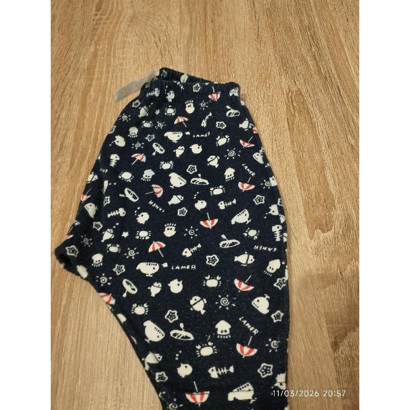 Pantalon léger bleu baleine poisson TAILLE 3 m