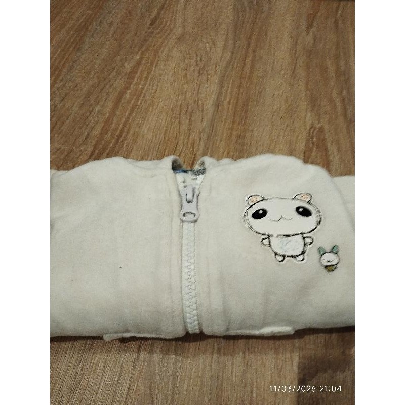 Gilet velour blanc collin TAILLE 3 m