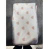 Plaid blanc cœur rose 