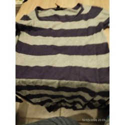 Robe pull mater courte rayé...