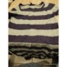 Robe pull mater courte rayé violet et grise TAILLE S