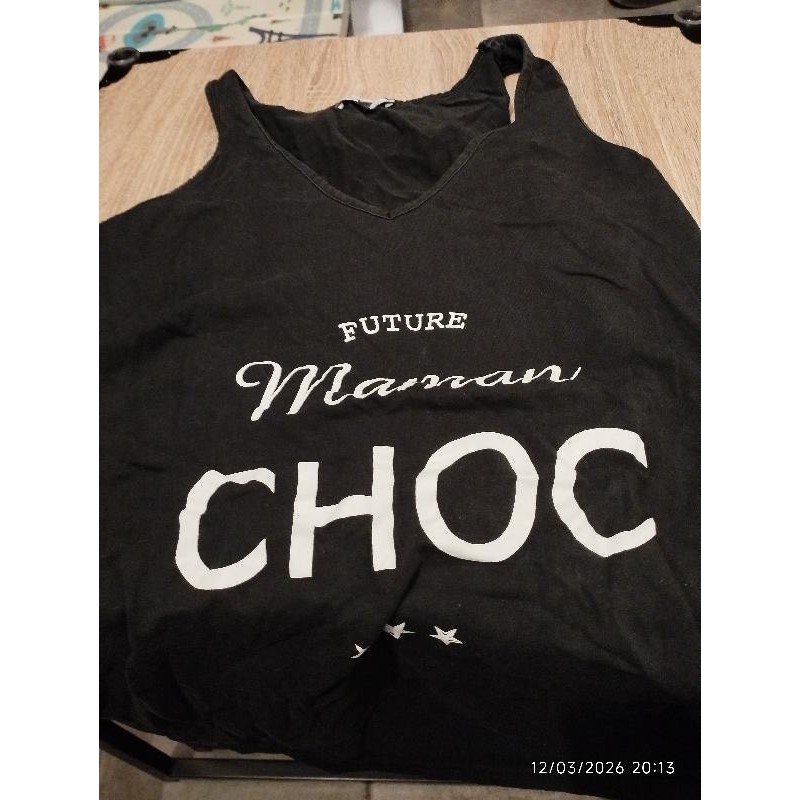 Débardeur mater maman choc noir TAILLE M