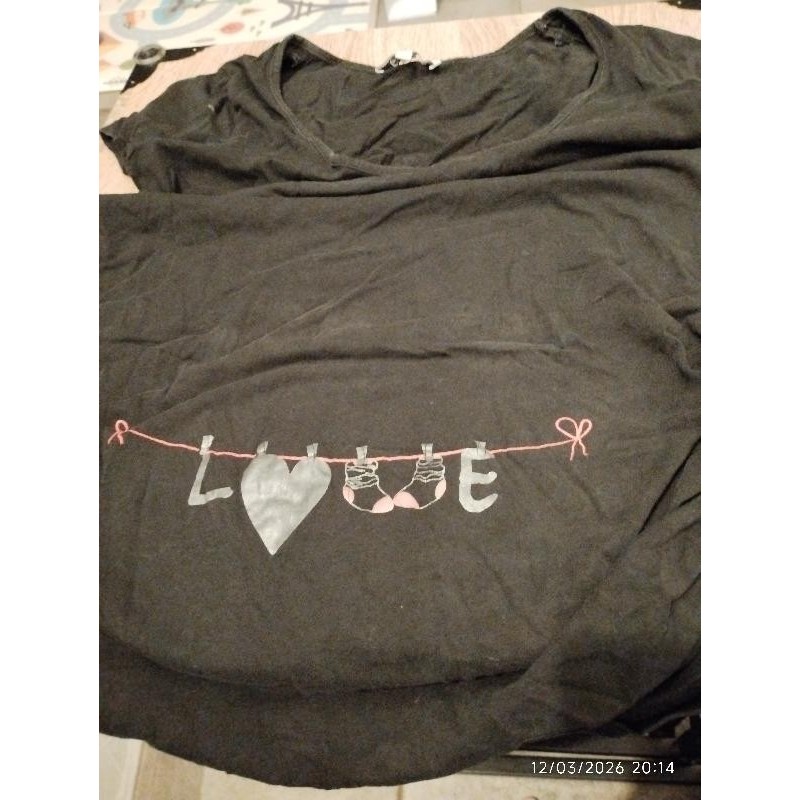 T shirt mater mc noir love TAILLE S