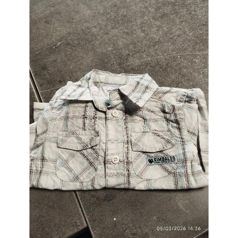 Chemise ml rayée bleu kimbaloo TAILLE 12 mois