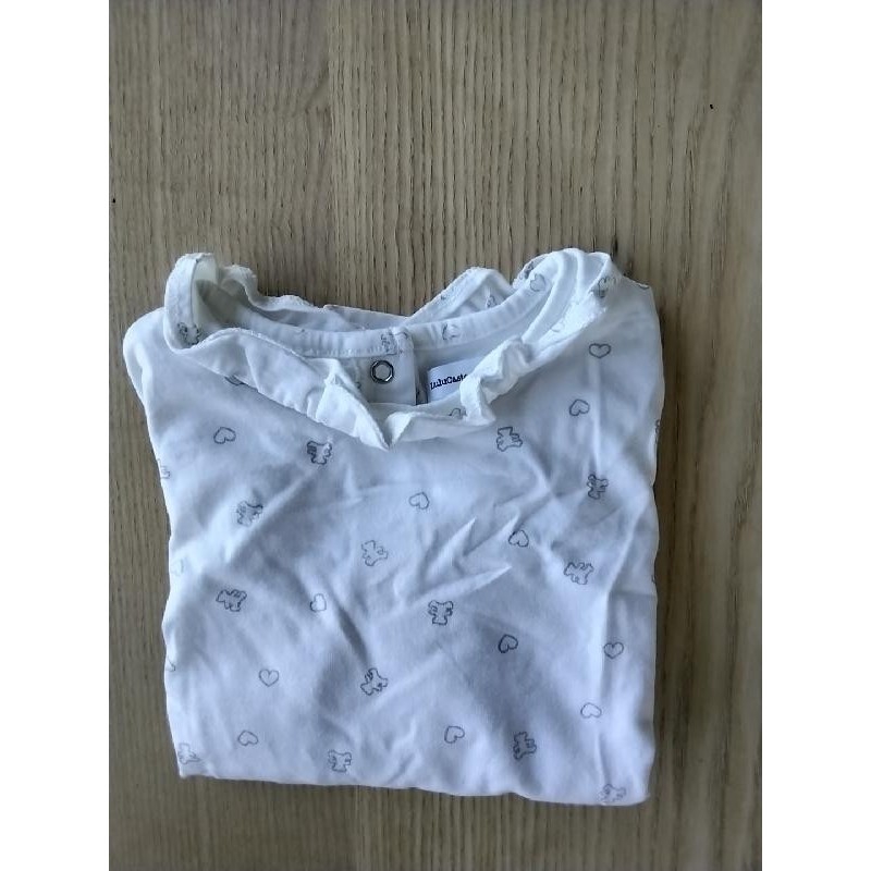 T-shirt ML blanc Lulu castagnette 24 mois TAILLE 24 mois