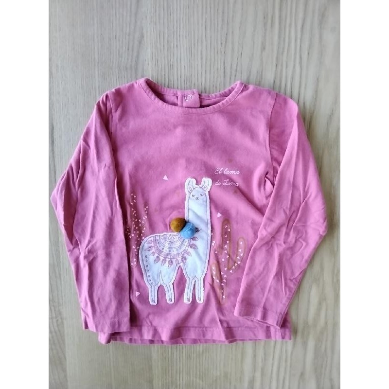 T-shirt ML rose lama Z 24 mois TAILLE 24 mois