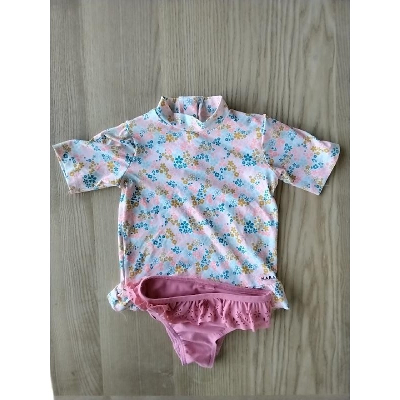 Maillot de bain 2P fluo Nabaiji 2 ans TAILLE 2 ans