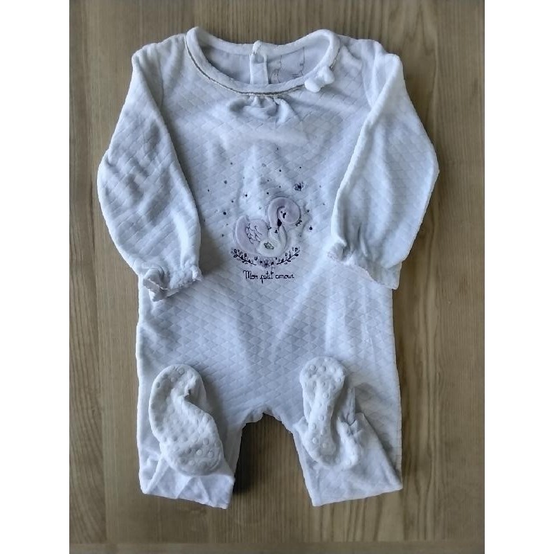 Pyjama velours blanc cygne Sergent Major 24 mois TAILLE 24 mois