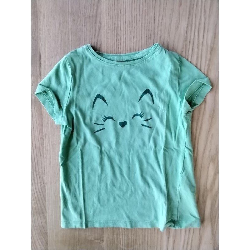T-shirt MC vert chat Kiabi 4 ans TAILLE 4 ans