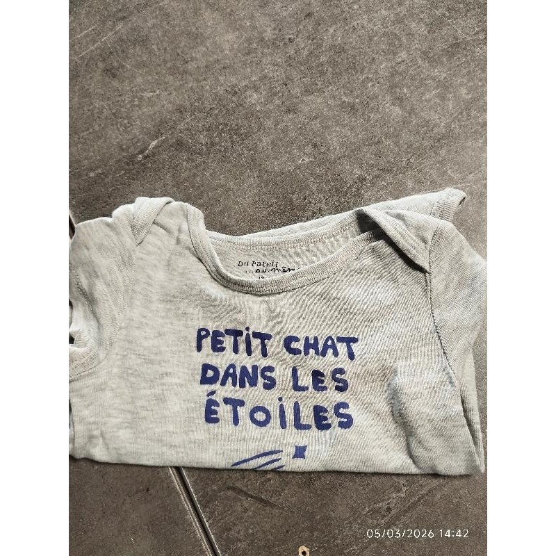 Body mc gris clair dpam TAILLE 12 mois