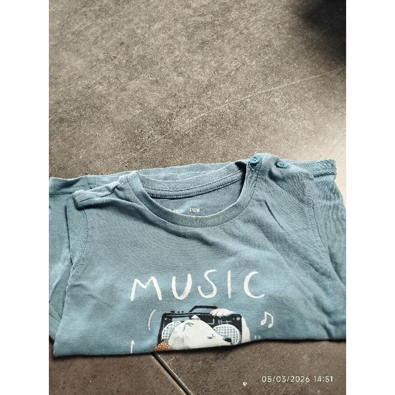 T shirt bleu gemo ml TAILLE 12 mois