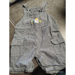 Salopette short rayé...