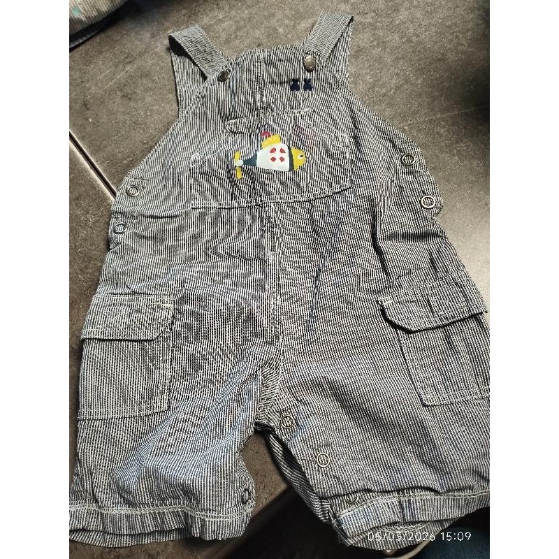 Salopette short rayé poisson TAILLE 12 mois