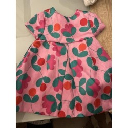 Robe rose fleur rose et...
