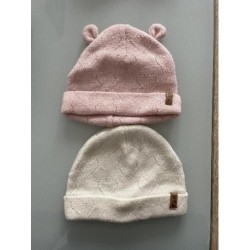 Lot de 2 bonnets rose et...