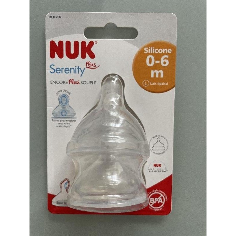 Tétines biberons Serenity plus nuk 0-6 mois 