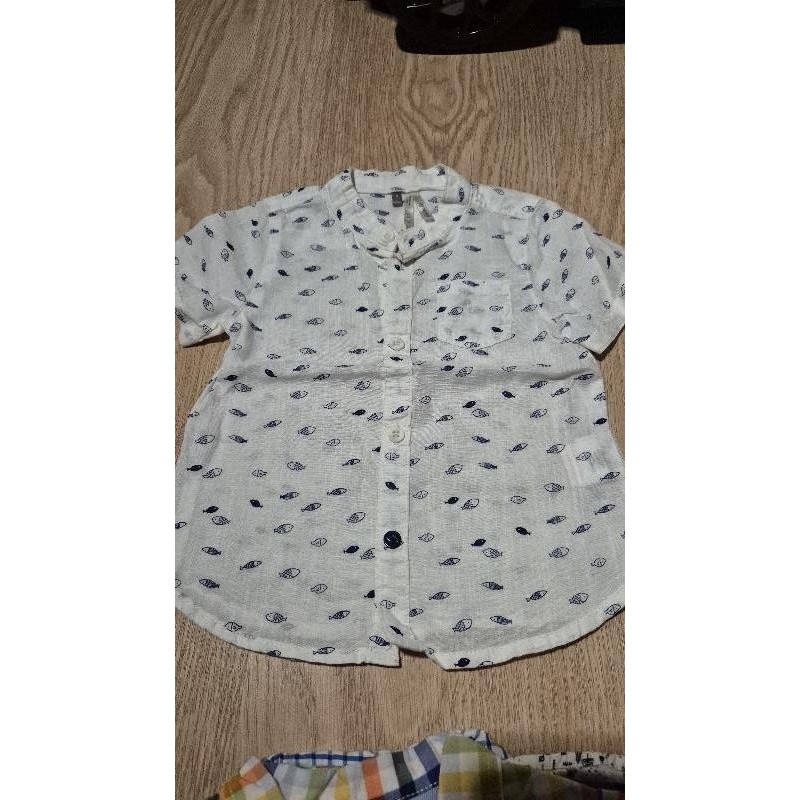 Chemisette neuve orchestra blanche et bleue  TAILLE 6 mois 